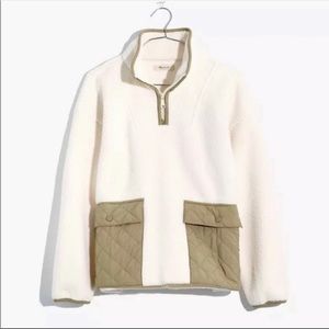 Madewell (Re)sourced Fleece Quilted-Pocket Popover Jacket